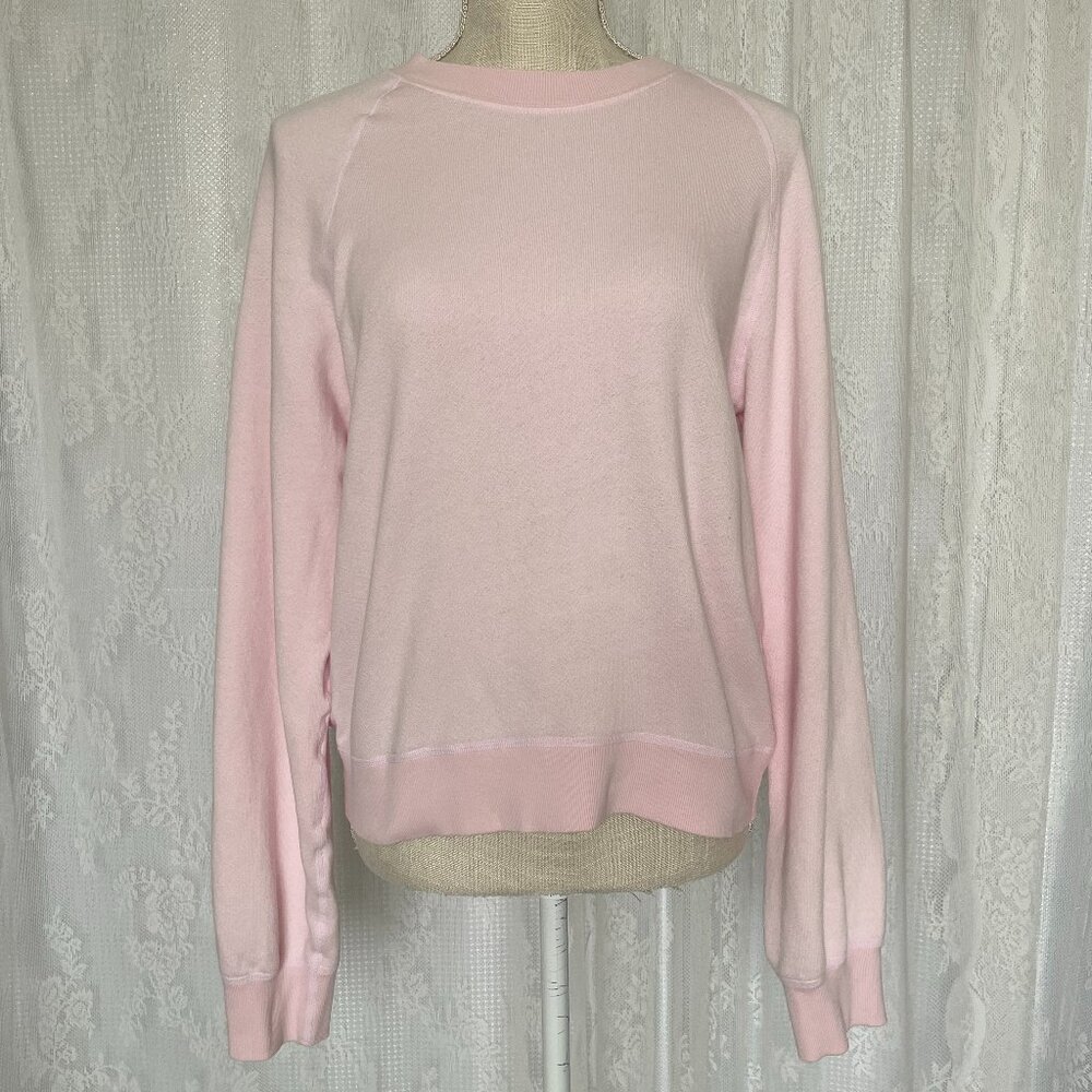 John Elliott Women's Sweater 2/Medium Pink Crewneck Sweatshirt Long Sleeve